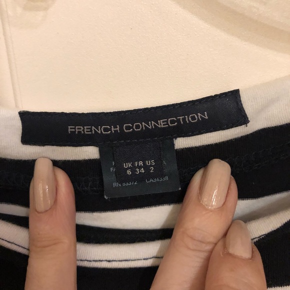 French Connection cotton & spandex dress, Sz 2 - Picture 3 of 6